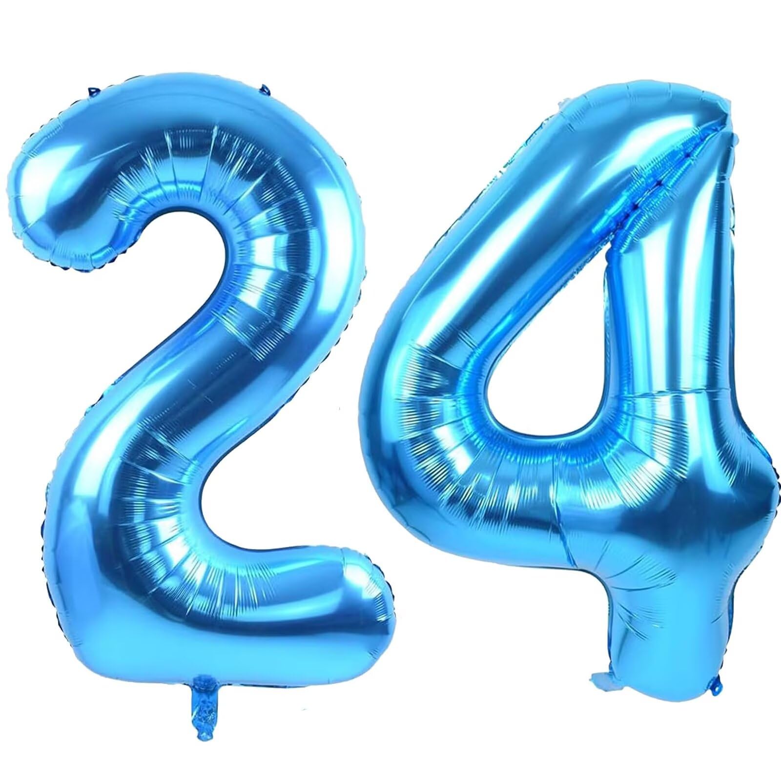 40 Inch Blue Foil Balloons Set – LVMOQIQIU 24 & 42 Number Balloons for Parties