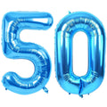 LVMOQIQIU 40 Inch Blue Foil Number 50 Balloons – Birthday, Wedding & Party Decorations