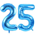 LVMOQIQIU 40 Inch Blue 25 Balloon – Foil Number Balloons for Birthday, Wedding, Anniversary | 2-Pack