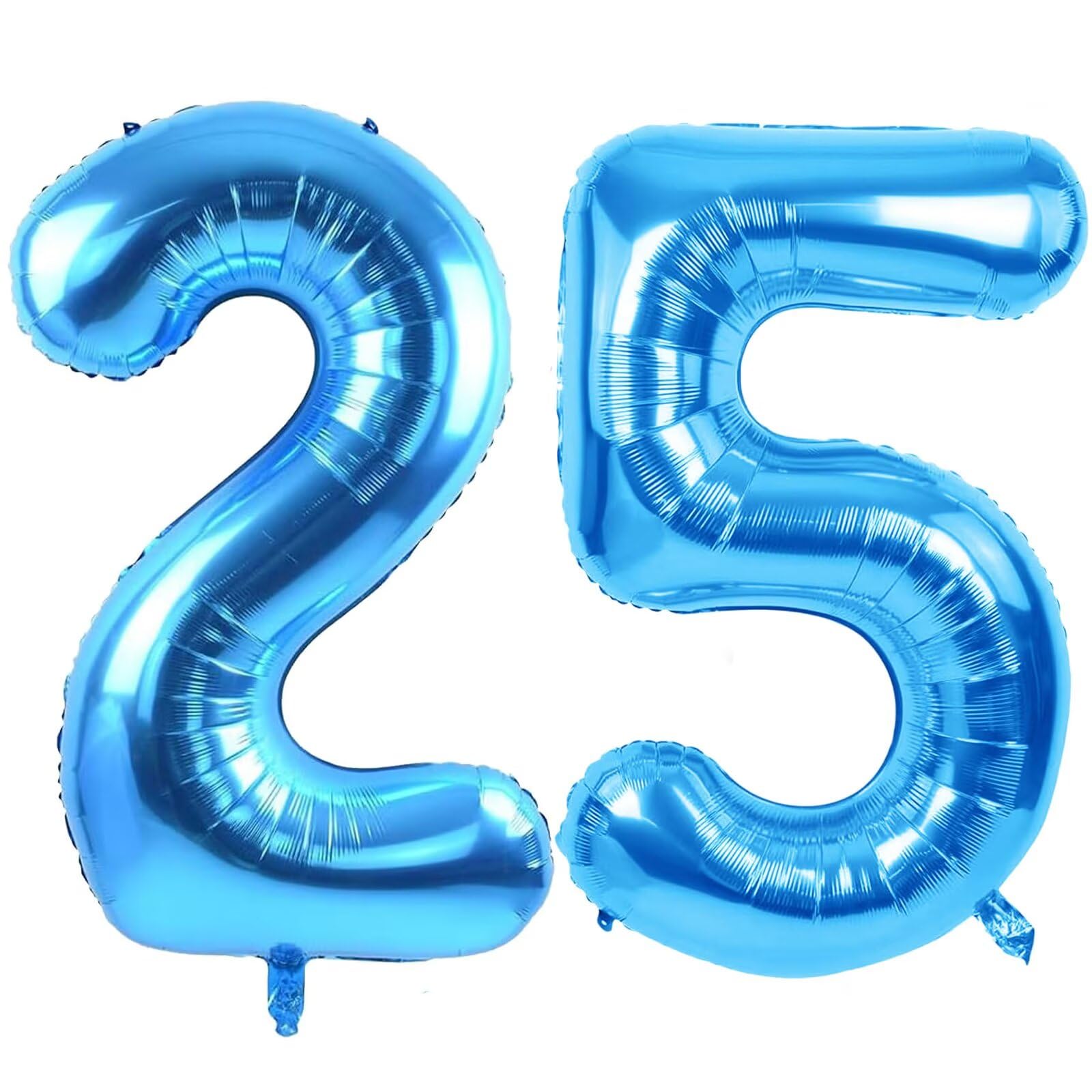 LVMOQIQIU 40 Inch Blue 25 Balloon – Foil Number Balloons for Birthday, Wedding, Anniversary | 2-Pack