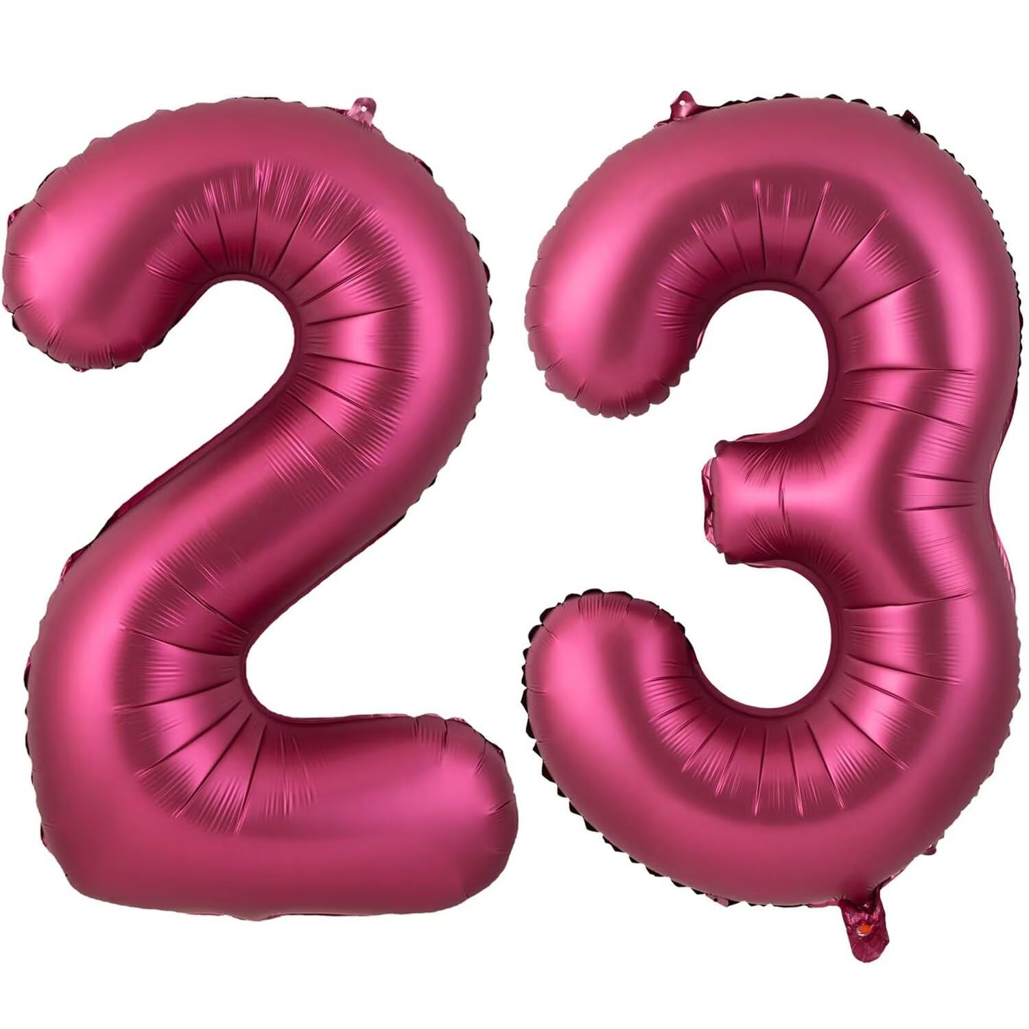 LVMOQIQIU 40-Inch Burgundy Foil Number Balloons (23 & 32) for Birthday, Wedding, Anniversary Party