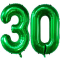 LVMOQIQIU 40 Inch Dark Green Foil Number Balloon 30 – Large Green Balloons for Birthday, Wedding, Anniversary