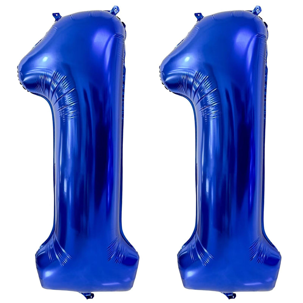 LVMOQIQIU 40-Inch Navy Blue 11 Foil Number Balloons | Birthday Decor