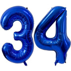 LVMOQIQIU 40 Inch Navy Blue Foil Number Balloons – 34 & 43 Large Birthday Decor