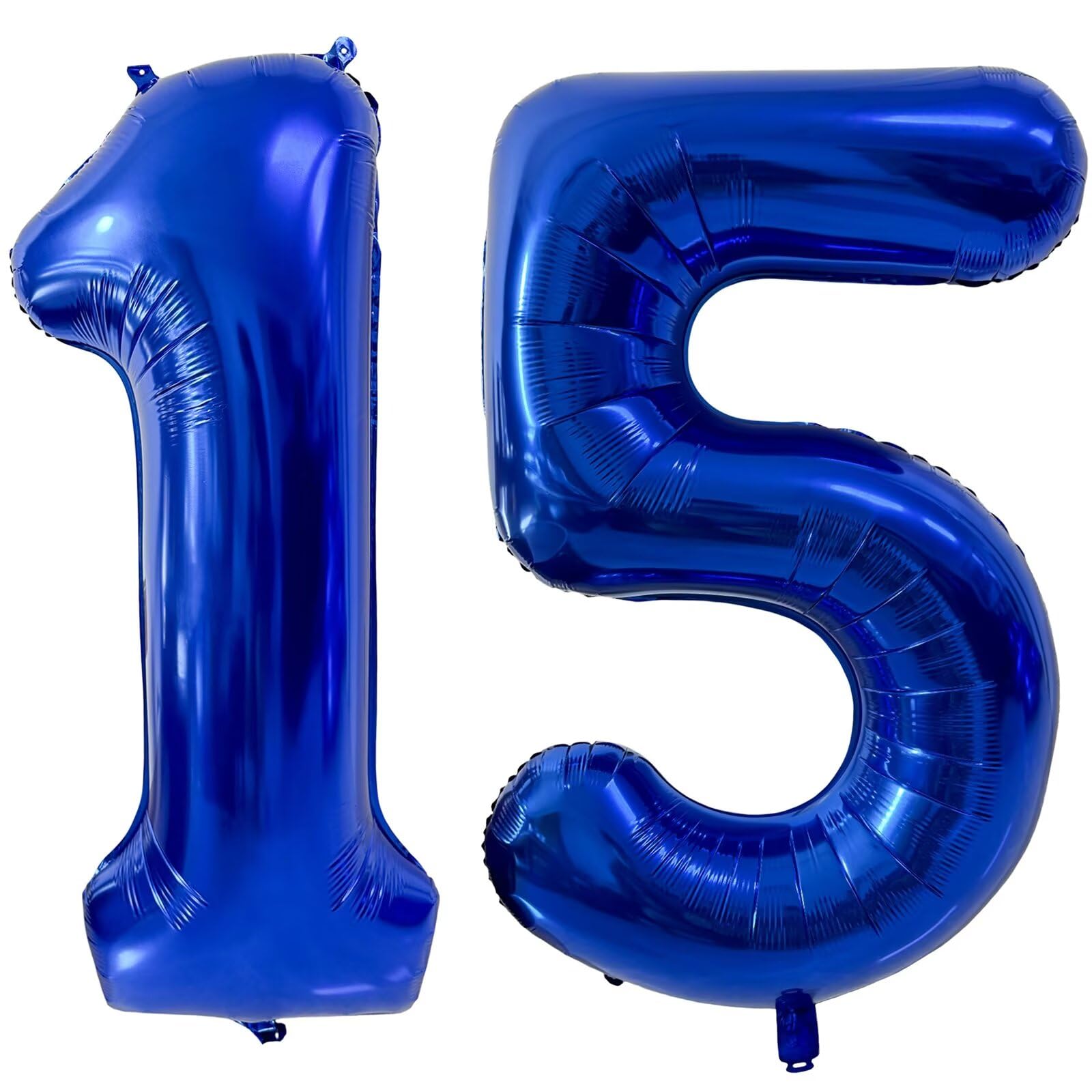 LVMOQIQIU 40 Inch Navy Blue Foil Balloons – 15 Numeric Balloons for Birthday, Wedding & Anniversary