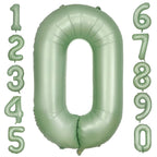 LVMOQIQIU 40in Olive Green 0 Balloon – Large Foil Number Balloons for Parties