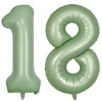 LVMOQIQIU 40 Inch Olive Green Number Balloons – 18/81 Foil Balloons for Birthday, Wedding, Party Decor