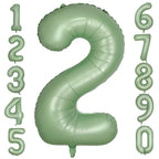 LVMOQIQIU 40-Inch Olive Green Number 2 Foil Balloon – Large Sage Green 0-9 Balloons for Parties