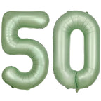 LVMOQIQIU 40-Inch Olive Green 50 Balloons – Foil Number Decor
