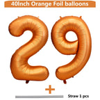 LVMOQIQIU 40-Inch Orange Foil Number Balloons – 29 or 92 for Birthday & Event Decor