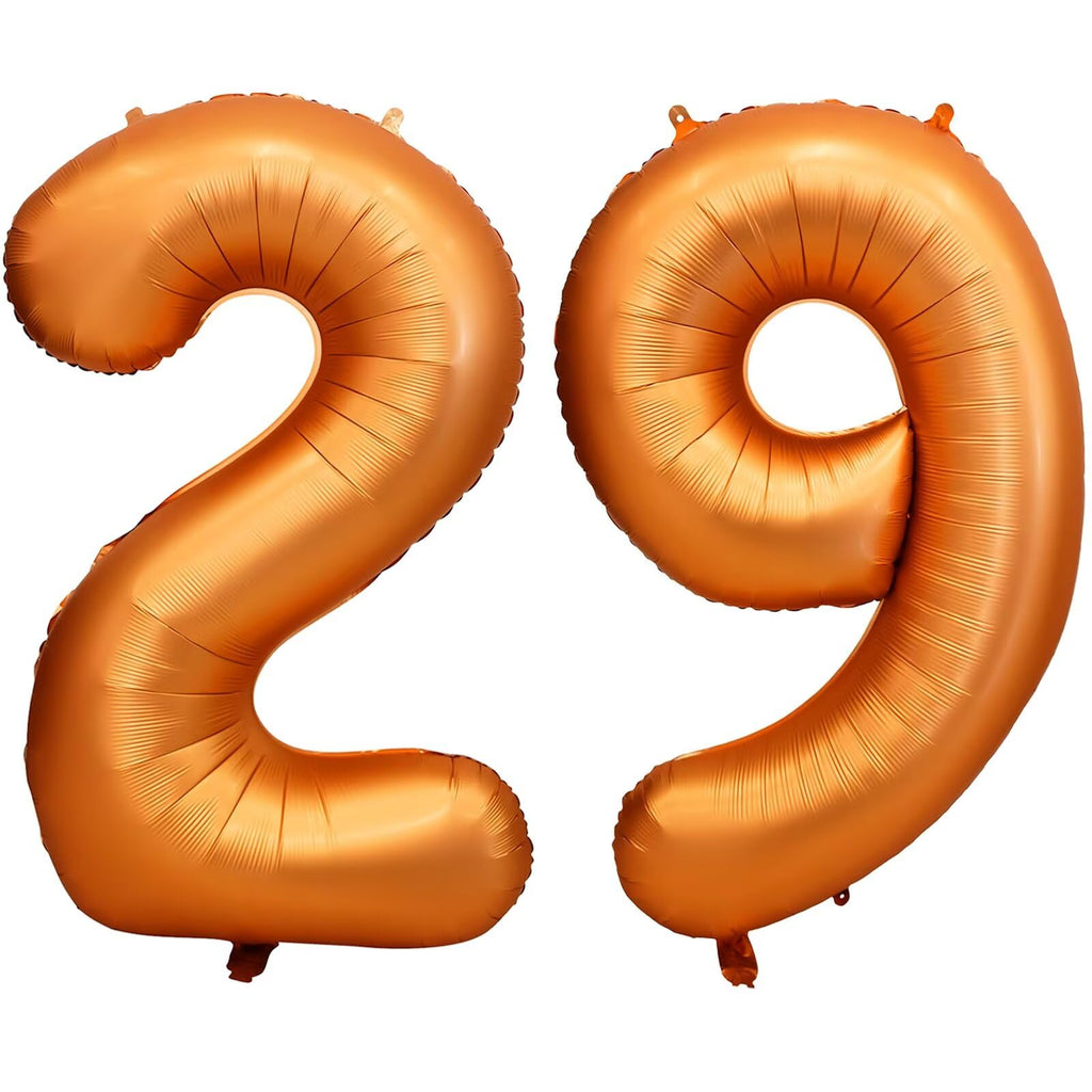 LVMOQIQIU 40-Inch Orange Foil Number Balloons – 29 or 92 for Birthday & Event Decor