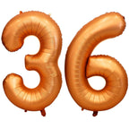 LVMOQIQIU 40-Inch Orange Number Balloons 36 or 63 - Premium Foil Balloons for Birthday, Wedding & Party Decor