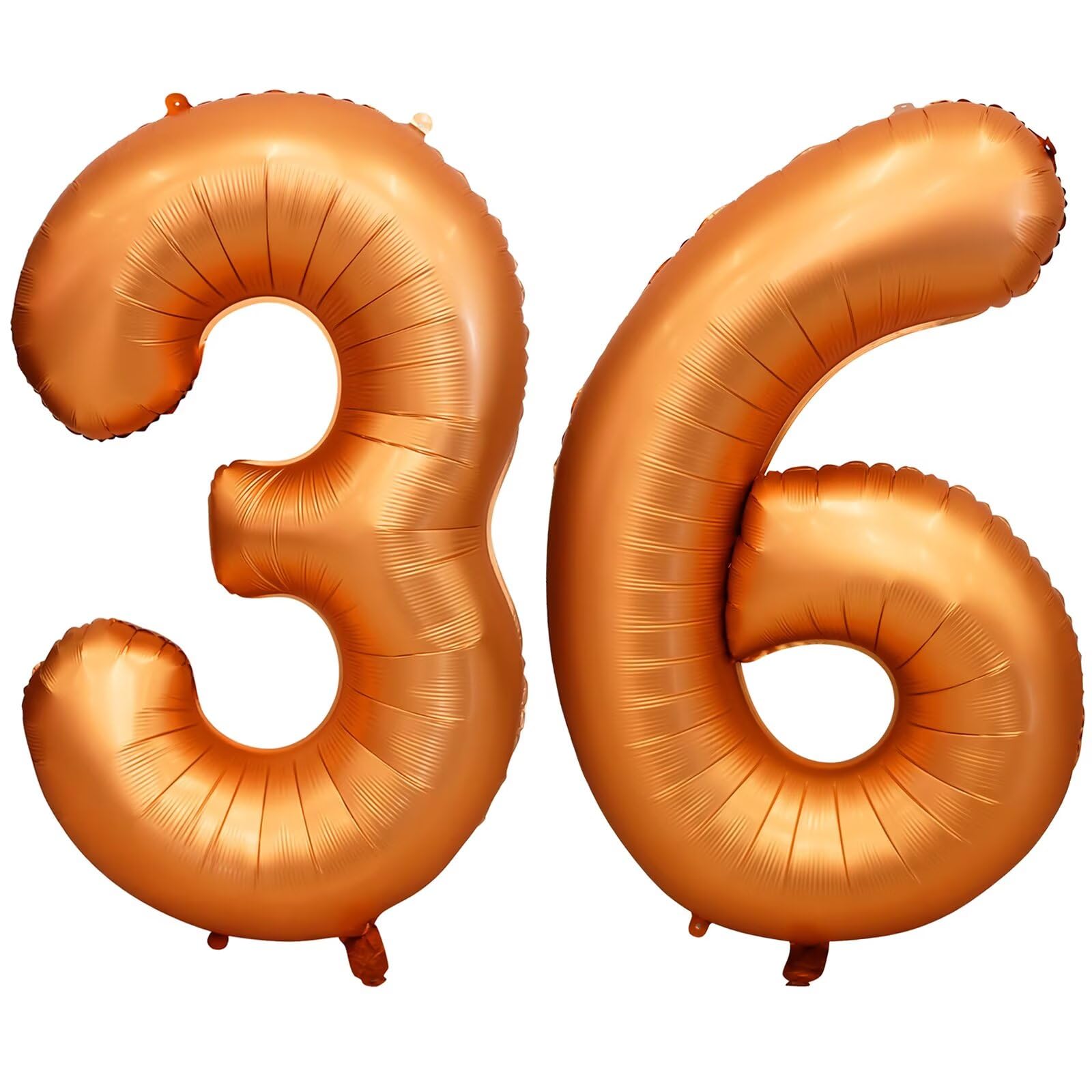 LVMOQIQIU 40-Inch Orange Number Balloons 36 or 63 - Premium Foil Balloons for Birthday, Wedding & Party Decor