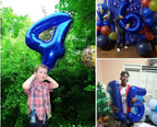 LVMOQIQIU 40-Inch Navy Blue 8 Balloons – Large Foil Number Balloons for Parties