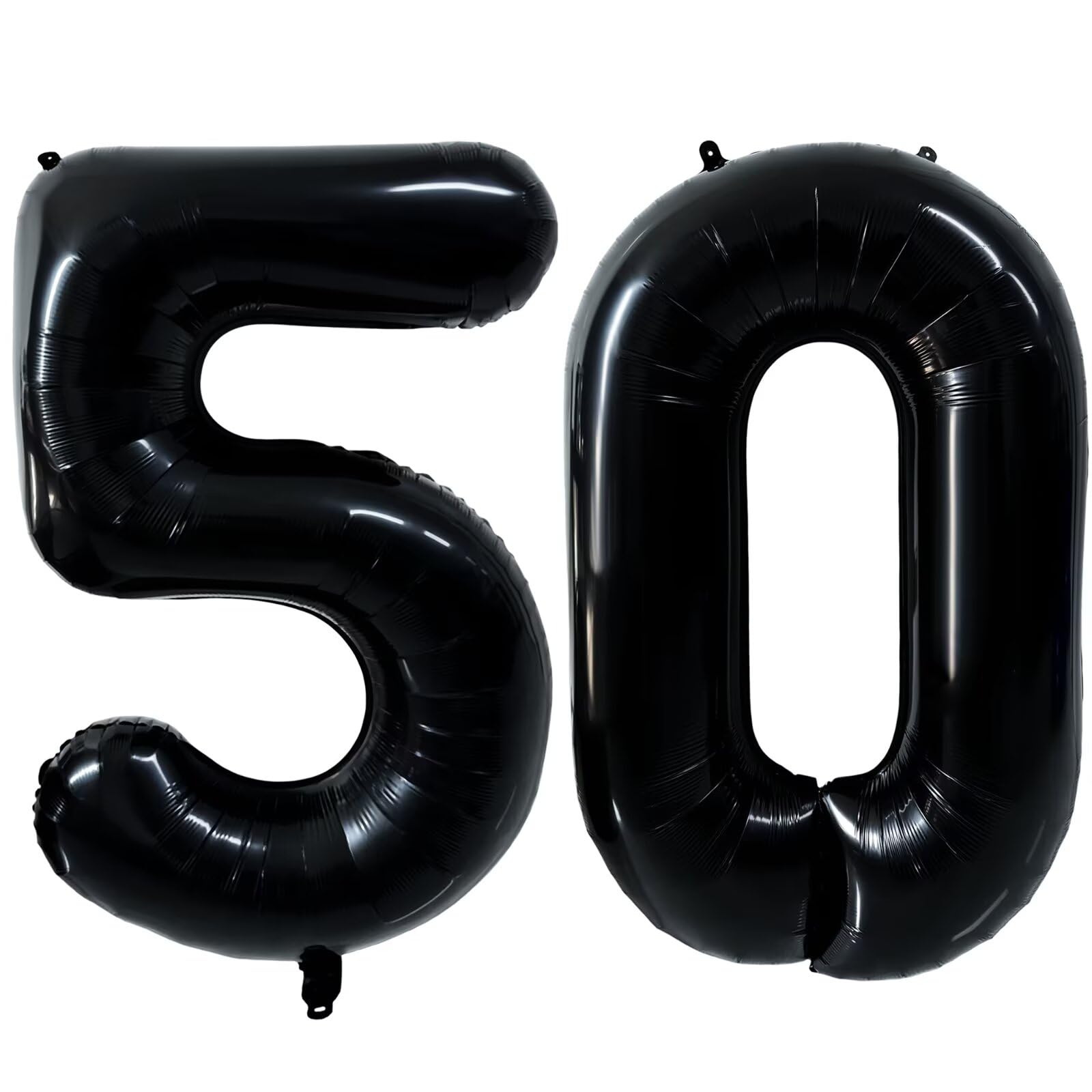 LVMOQIQIU Black 50 Number Balloon – 40 Inch Foil Balloons for Milestone Parties