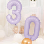 LVMOQIQIU Purple 38 Foil Number Balloons – 40-Inch Matte Purple Party Decor