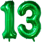 LVMOQIQIU 40-Inch Dark Green Foil Number Balloons – Large Green Numeral Balloons for Birthday, Anniversary & Events