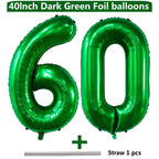 LVMOQIQIU 40 Inch Dark Green 60 Balloon – Large Foil Number Balloons for Birthday, Wedding, Anniversary