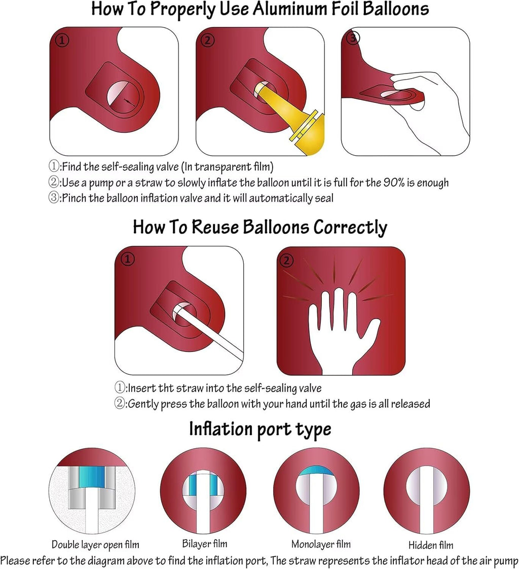 LVMOQIQIU 40-inch Burgundy 6 Balloon - Wine Red Foil Number 6 Balloons for Parties