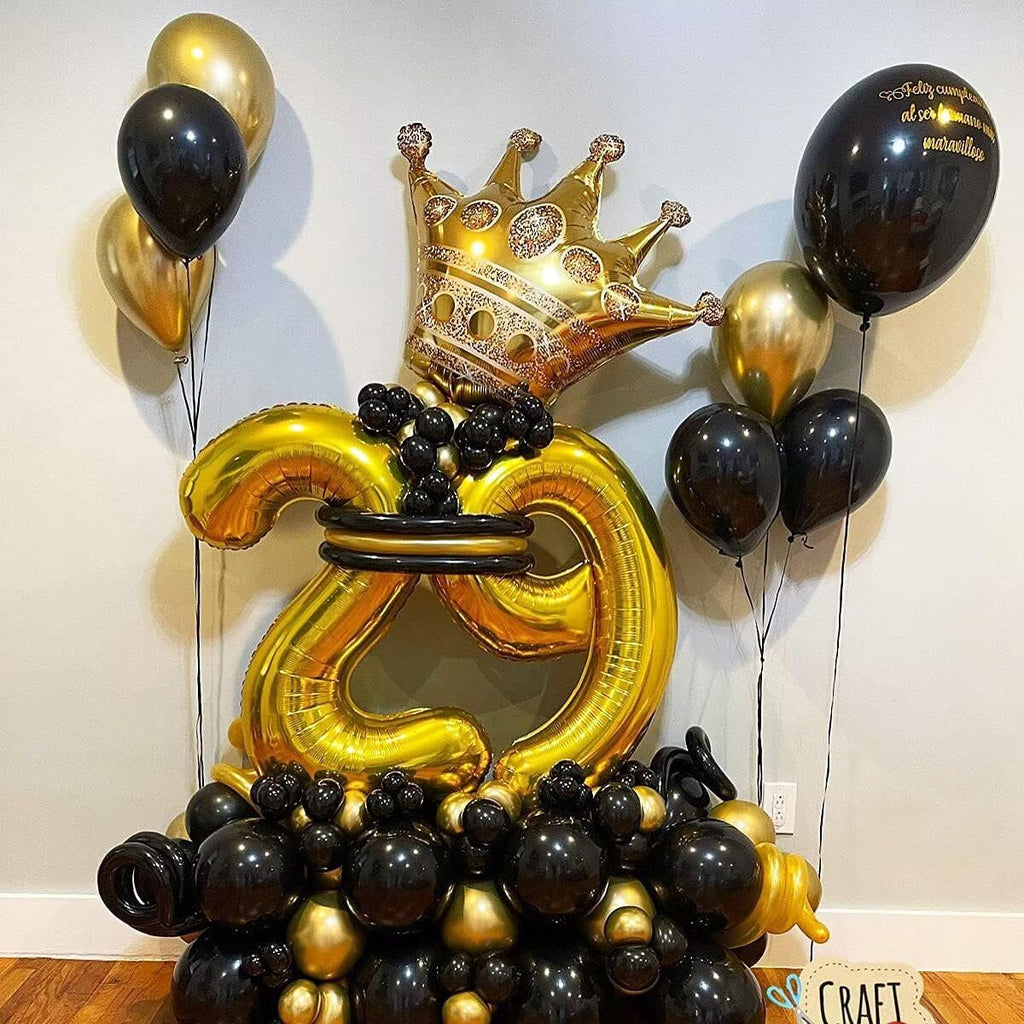 Gold 40th Birthday Balloons – 40 Inch Number Balloons by LVMOQIQIU (Foil Gold)