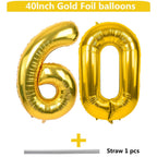 LVMOQIQIU Gold 60 Number Balloons – 40 Inch Foil Birthday & Wedding Decor