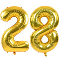 LVMOQIQIU Gold Number Balloons 40 Inch - 28 & 82 Foil Balloons for Birthdays, Weddings, and Celebrations
