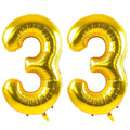 LVMOQIQIU Gold 33 Number Balloon - 40-Inch Foil Balloons for Celebrations