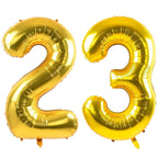 LVMOQIQIU Gold Number Balloons 40-Inch – 23 & 32 Foil Balloons for Birthday, Wedding & Milestones