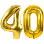 Gold 40th Birthday Balloons – 40 Inch Number Balloons by LVMOQIQIU (Foil Gold)
