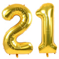LVMOQIQIU Gold Number Balloons 40-Inch – 21 & 12 Foil Balloons for Birthdays, Weddings & Milestones