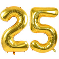 LVMOQIQIU Gold Number Balloons 40 Inch – 25 & 52 Foil Balloons for Birthday & Celebration