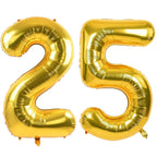 LVMOQIQIU Gold Number Balloons 40 Inch – 25 & 52 Foil Balloons for Birthday & Celebration