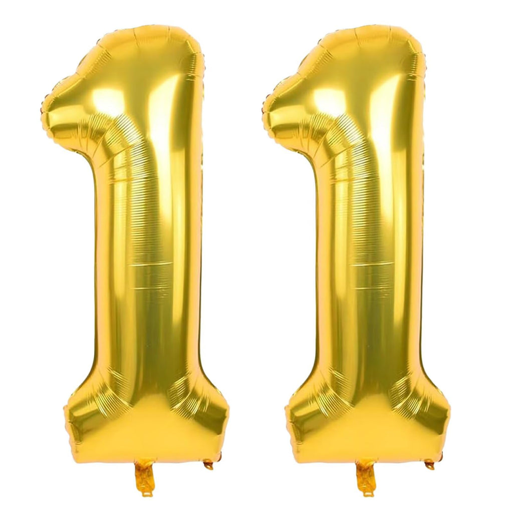 Gold Number Balloons 40 Inch 11 – Foil Balloons for Birthday & Events | LVMOQIQIU