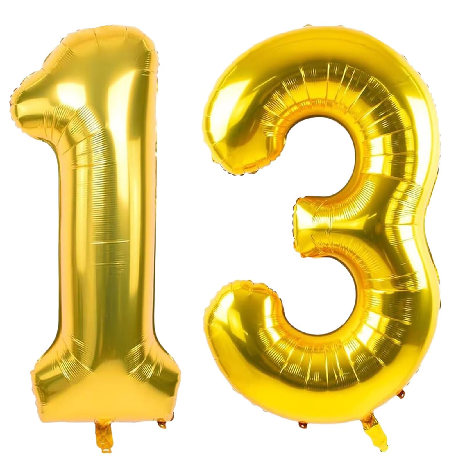 LVMOQIQIU Gold Number Balloons 40 Inch – 13 & 31 Foil Balloons for Birthdays and Celebrations