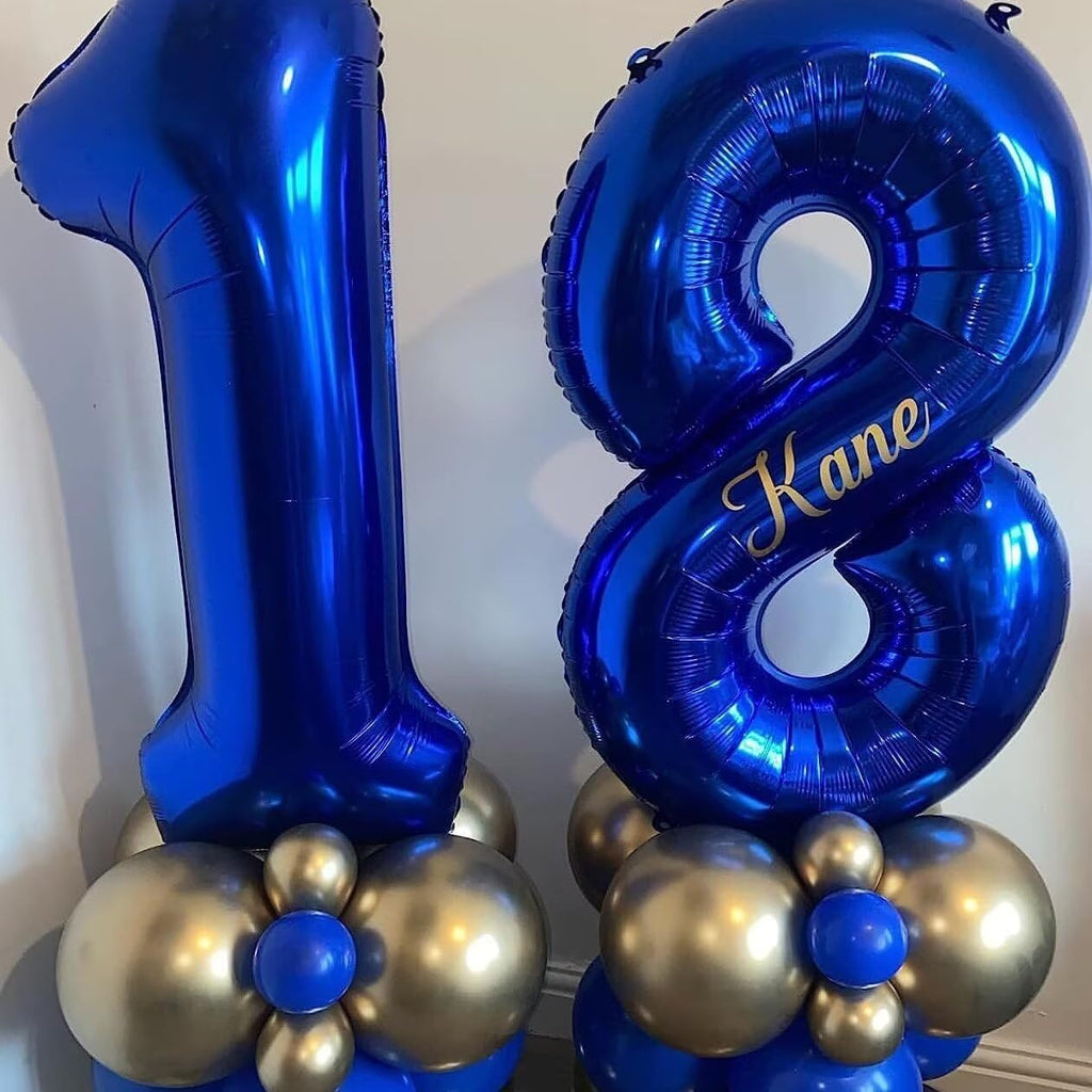LVMOQIQIU 40-Inch Navy Blue 11 Foil Number Balloons | Birthday Decor