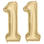 LVMOQIQIU Light Gold 40in Number Balloons – 11th Birthday Foil Balloons, Champagne Gold