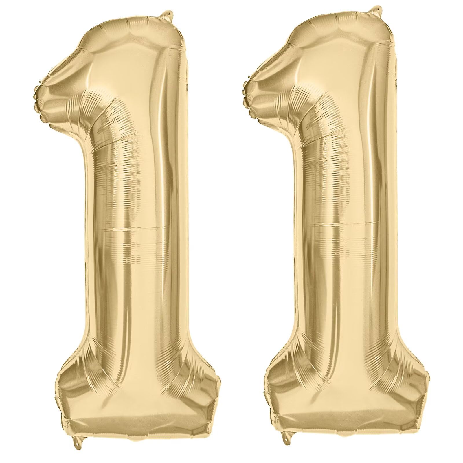LVMOQIQIU Light Gold 40in Number Balloons – 11th Birthday Foil Balloons, Champagne Gold