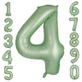 LVMOQIQIU 40 Inch Olive Green Foil Number 4 Balloon – Sage Green Large Balloons for Parties