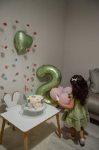 LVMOQIQIU 40 Inch Olive Green Foil Number 4 Balloon – Sage Green Large Balloons for Parties