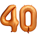 LVMOQIQIU 40-Inch Orange 40-Number Foil Balloons for Birthday and Wedding Decor