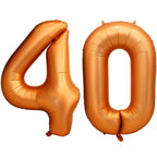 LVMOQIQIU 40-Inch Orange 40-Number Foil Balloons for Birthday and Wedding Decor