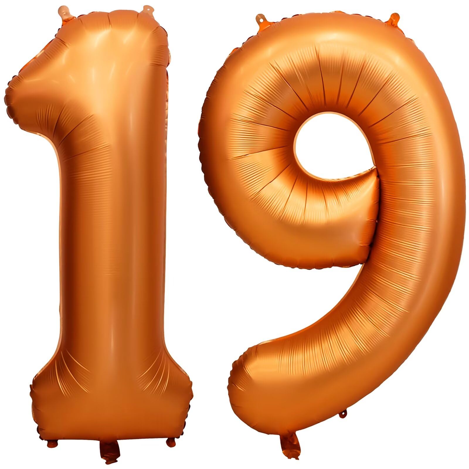 LVMOQIQIU 40-Inch Orange Foil Number Balloons – 19 or 91 for Birthdays & Events