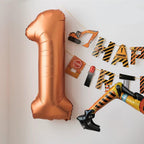 LVMOQIQIU 40 Inch Orange Foil Balloon | Number Balloons 0-9 for Birthday & Event Decor