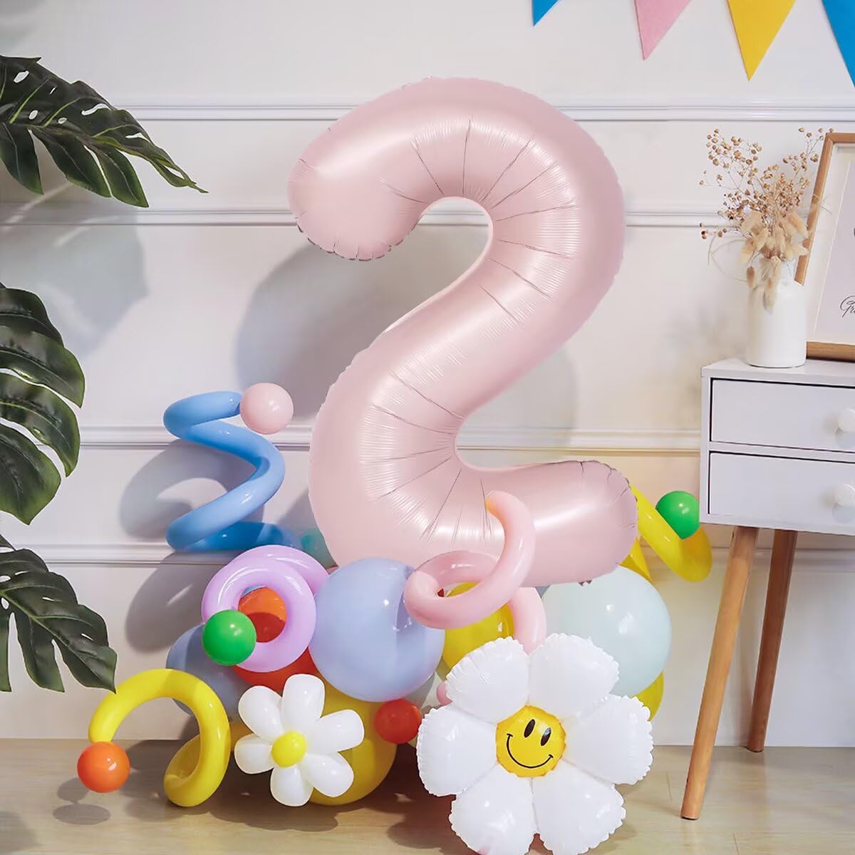 LVMOQIQIU 40-Inch Pink 33 Balloon – Matte Foil Number Balloons for Parties