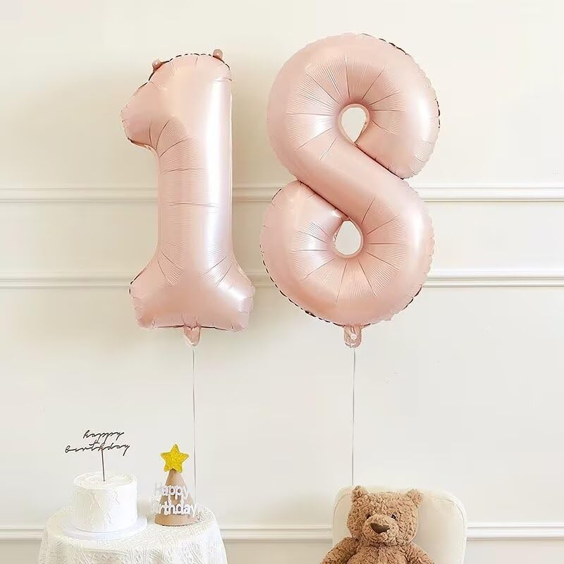 LVMOQIQIU 40-Inch Pink 33 Balloon – Matte Foil Number Balloons for Parties