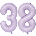 LVMOQIQIU Purple 38 Foil Number Balloons – 40-Inch Matte Purple Party Decor