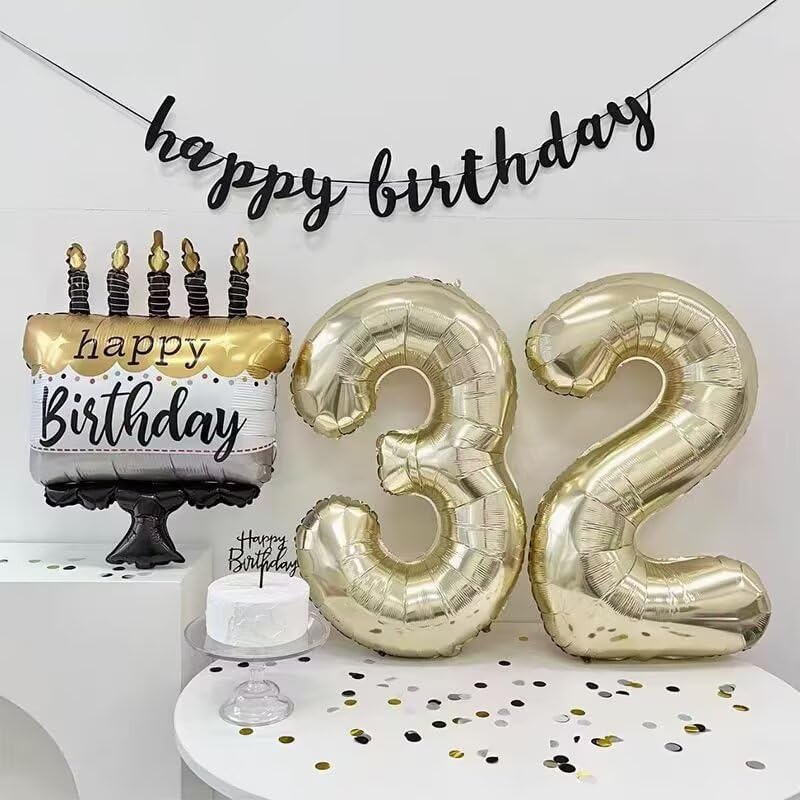 LVMOQIQIU Light Gold 40-Inch Foil Number Balloons – 15th Birthday, Champagne Gold