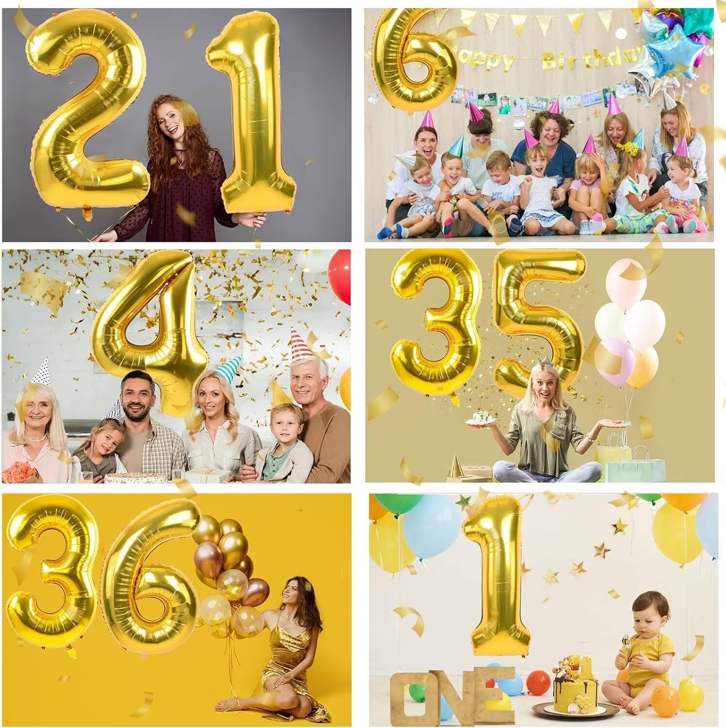 LVMOQIQIU Gold 33 Number Balloon - 40-Inch Foil Balloons for Celebrations