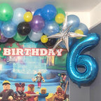 40 Inch Blue Foil Balloons Set – LVMOQIQIU 24 & 42 Number Balloons for Parties