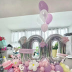 LVMOQIQIU Silver Number Balloons – 40in Foil 37 & 73 for Birthday & Wedding Decor